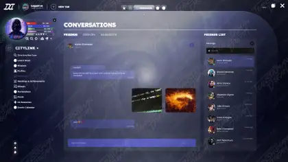 Game prototype conversation screen