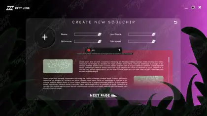 Game prototype souldchip screen