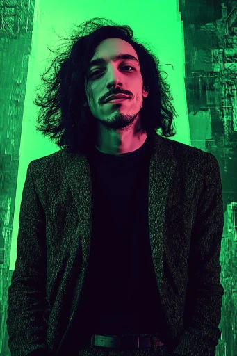 Futuristic portrait of Salvatore, co-founder and lead programmer
